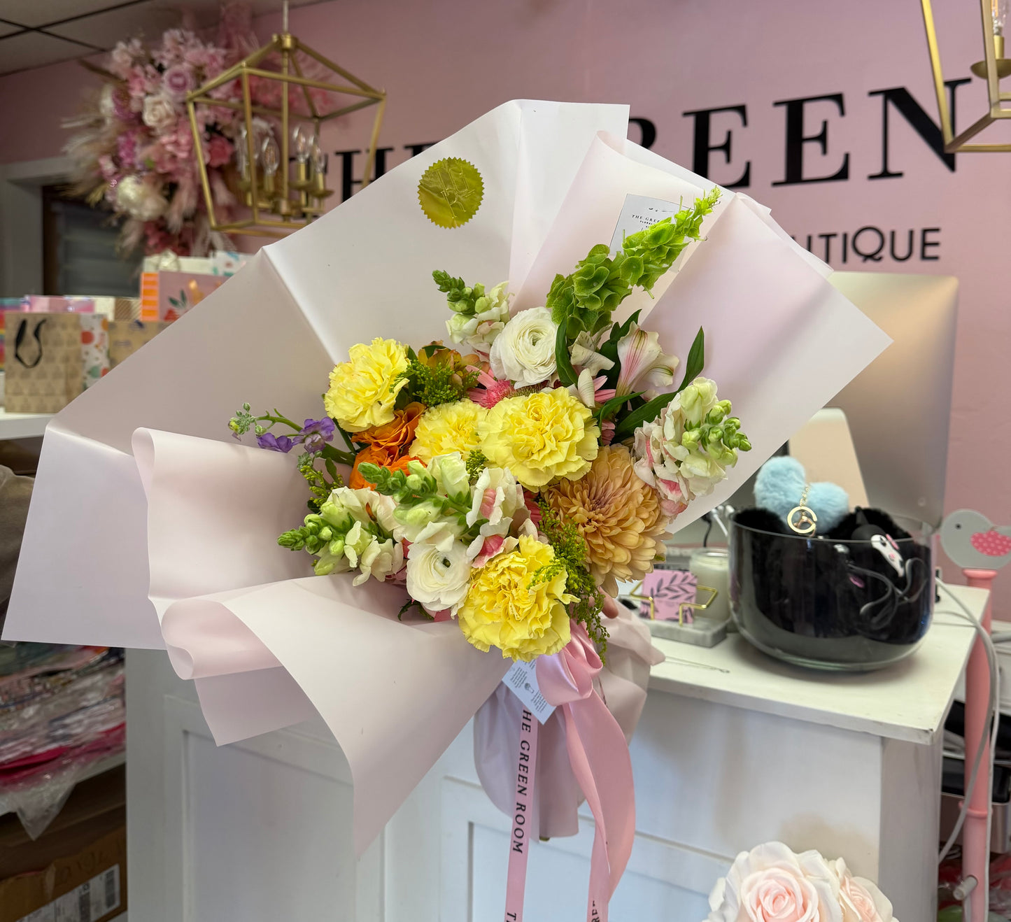 Florist choice pastel flowers bouquet