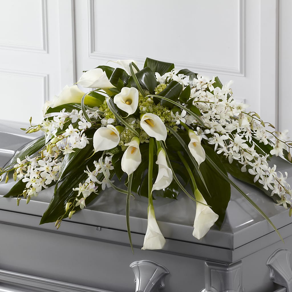 Angel Wings Casket Spray – Green Room Flowers Llc, Tucson AZ