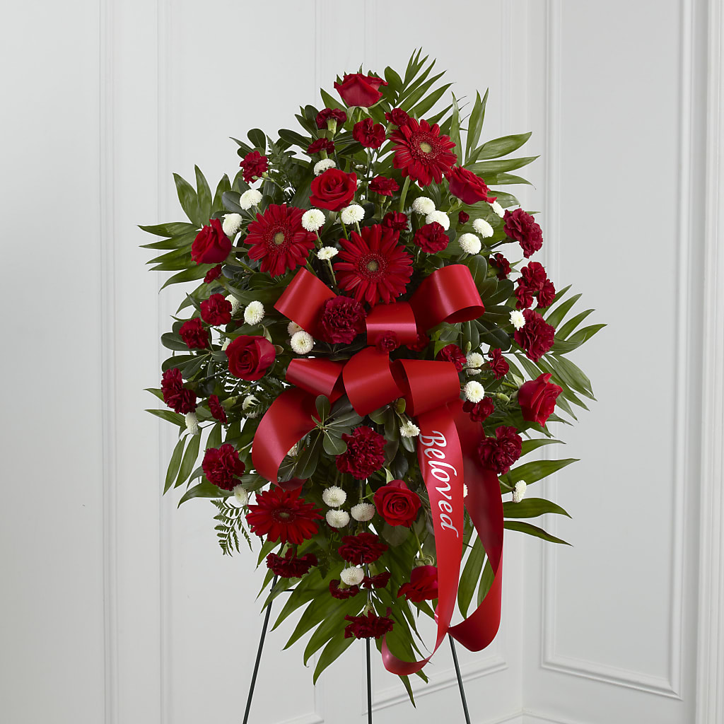 Treasured Memories Standing Spray – Green Room Flowers Llc, Tucson AZ