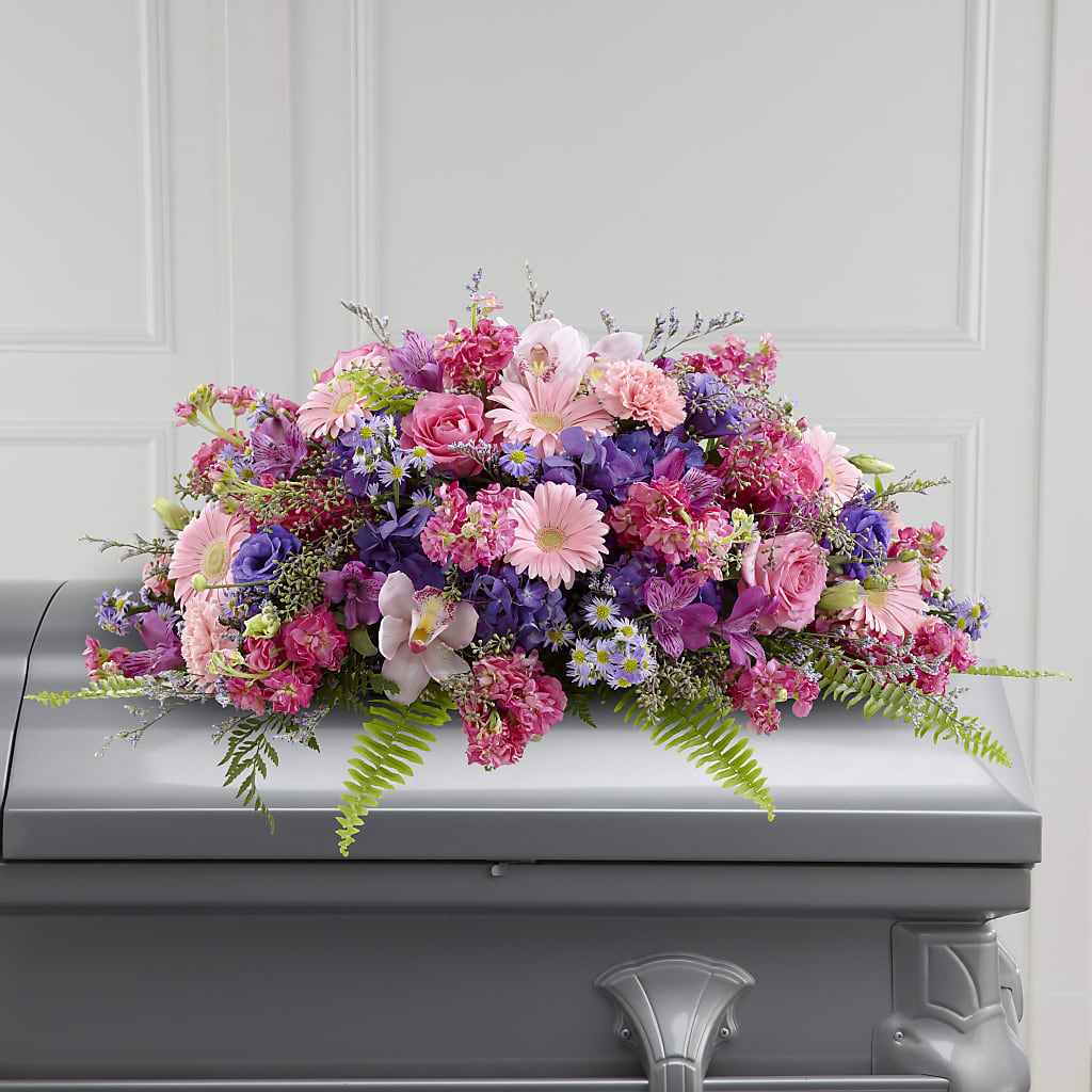 Glorious Garden Casket Spray – Green Room Flowers Llc, Tucson AZ