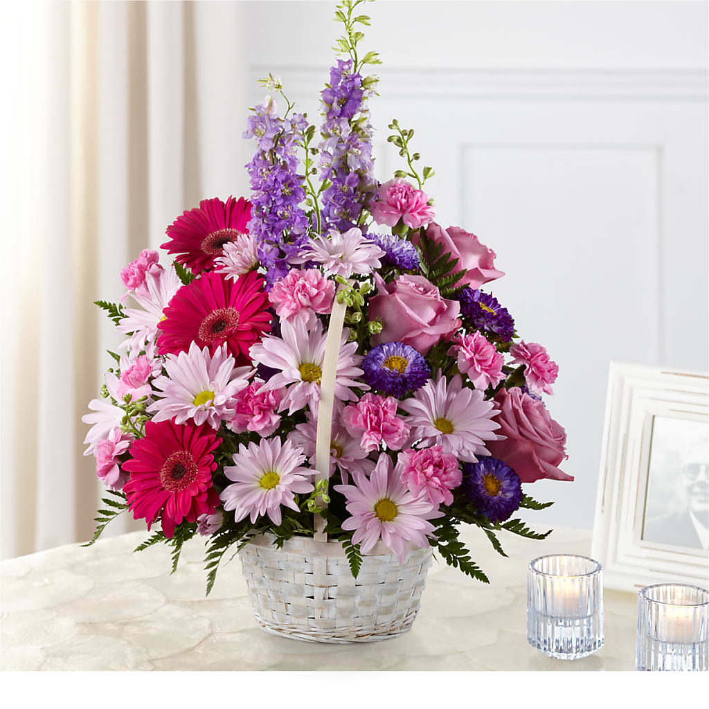Pastel Peace Basket – Green Room Flowers Llc, Tucson AZ