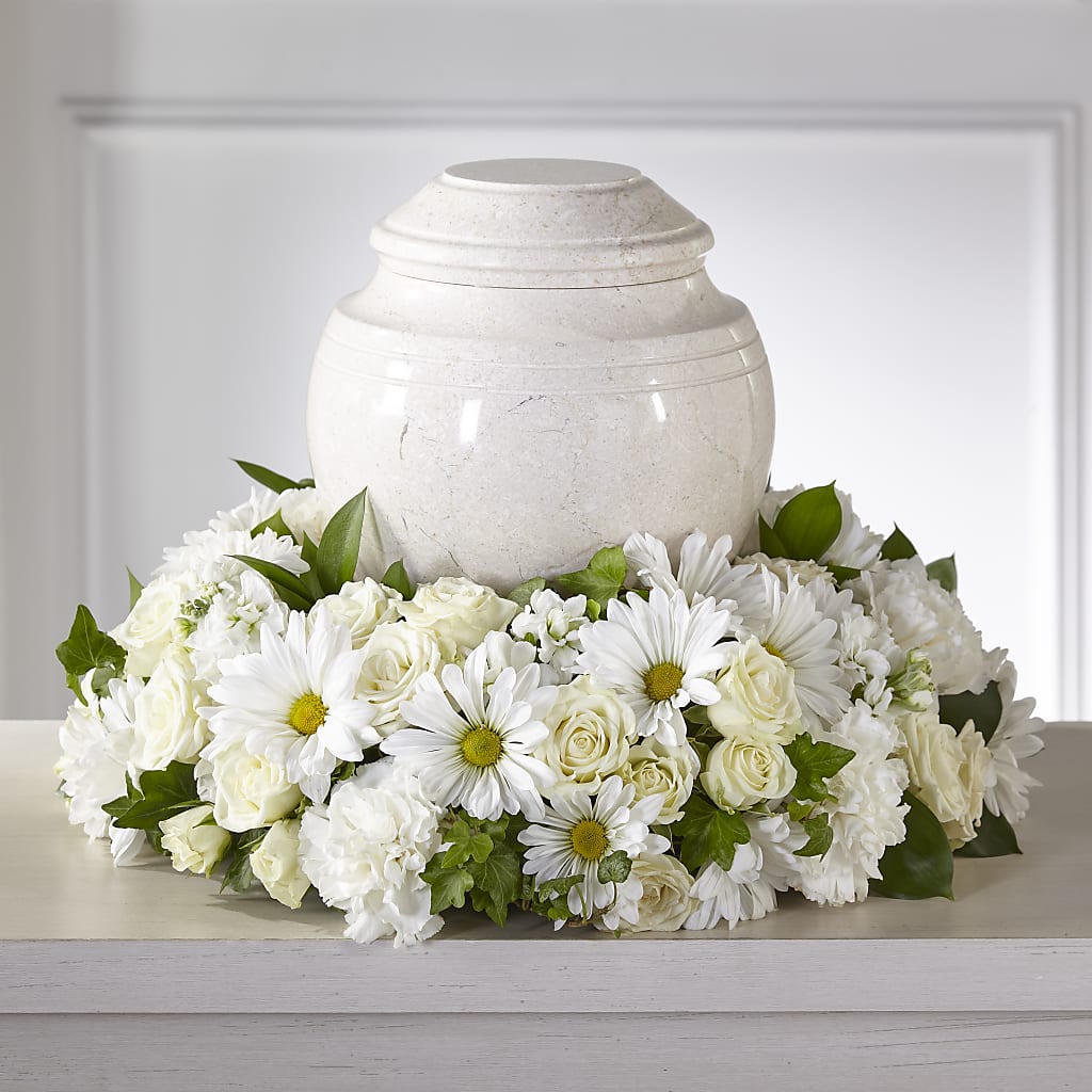 Ivory Gardens Cremation Adornment – Green Room Flowers Llc, Tucson AZ