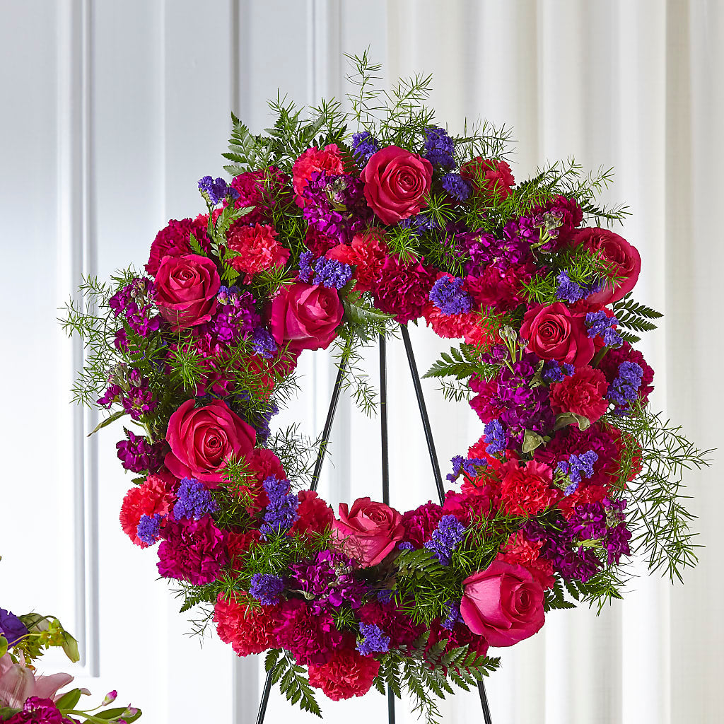 Calming Colors Wreath – Green Room Flowers Llc, Tucson AZ