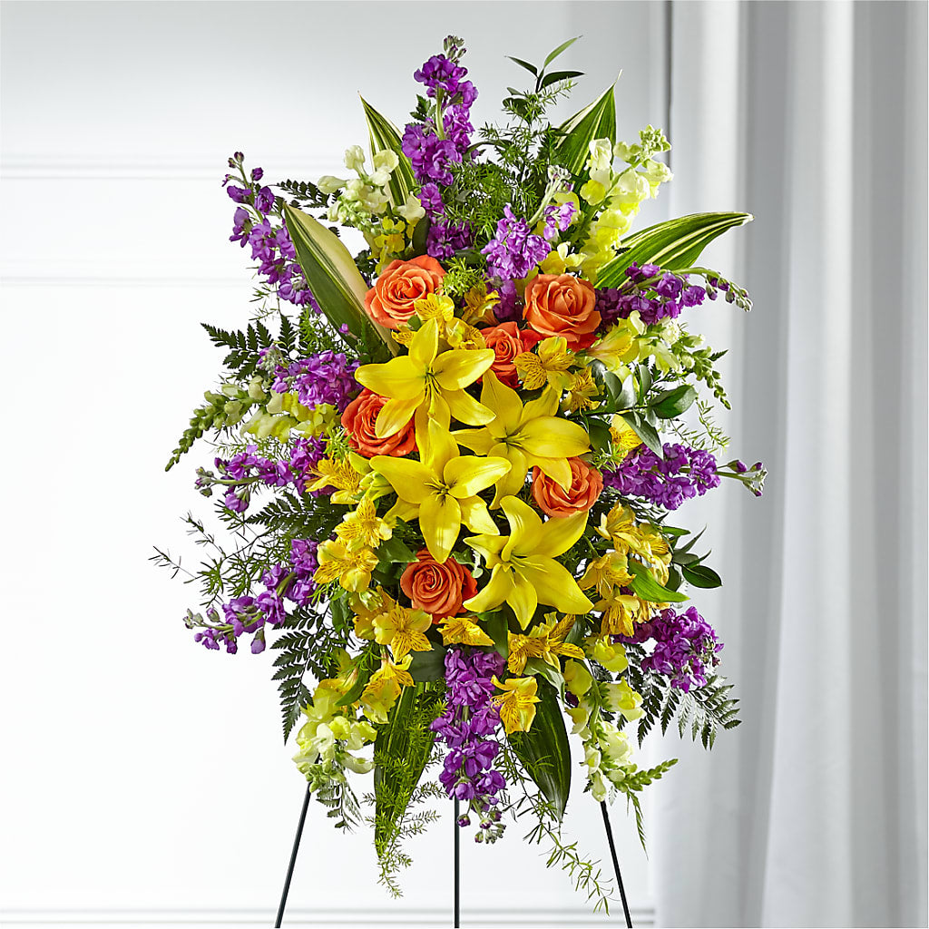 Thoughtful Prayers Standing Spray – Green Room Flowers Llc, Tucson AZ