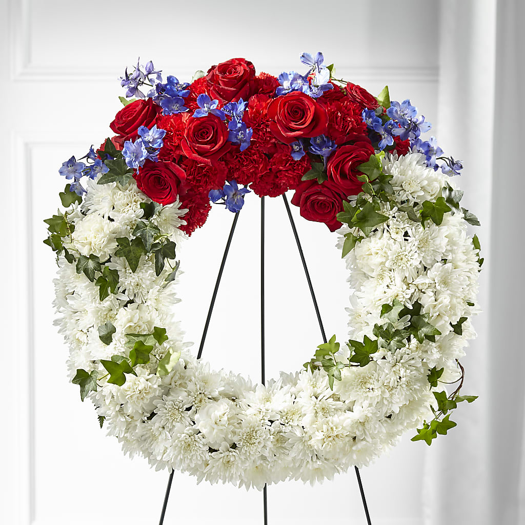 Patriotic Passion Wreath – Green Room Flowers Llc, Tucson AZ