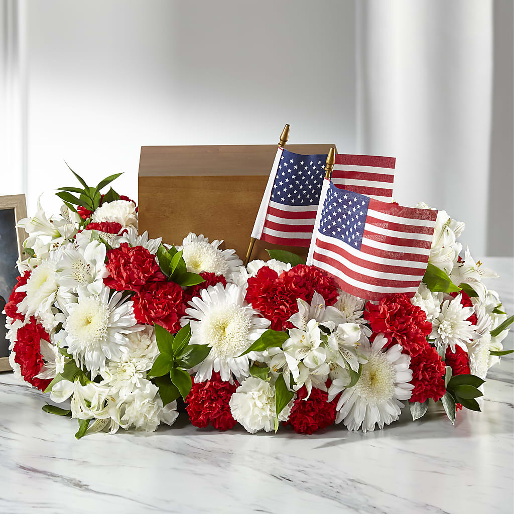 Spirit of Patriotism Cremation Adornment – Green Room Flowers Llc, Tucson AZ