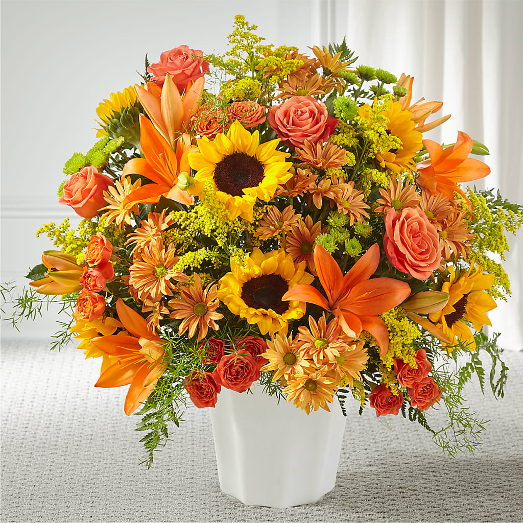 Harvest Thoughts Floor Basket – Green Room Flowers Llc, Tucson AZ