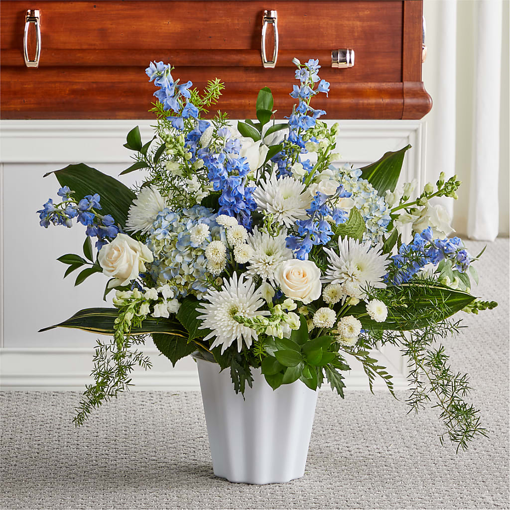 Everlasting Memories Floor Basket – Green Room Flowers Llc, Tucson AZ