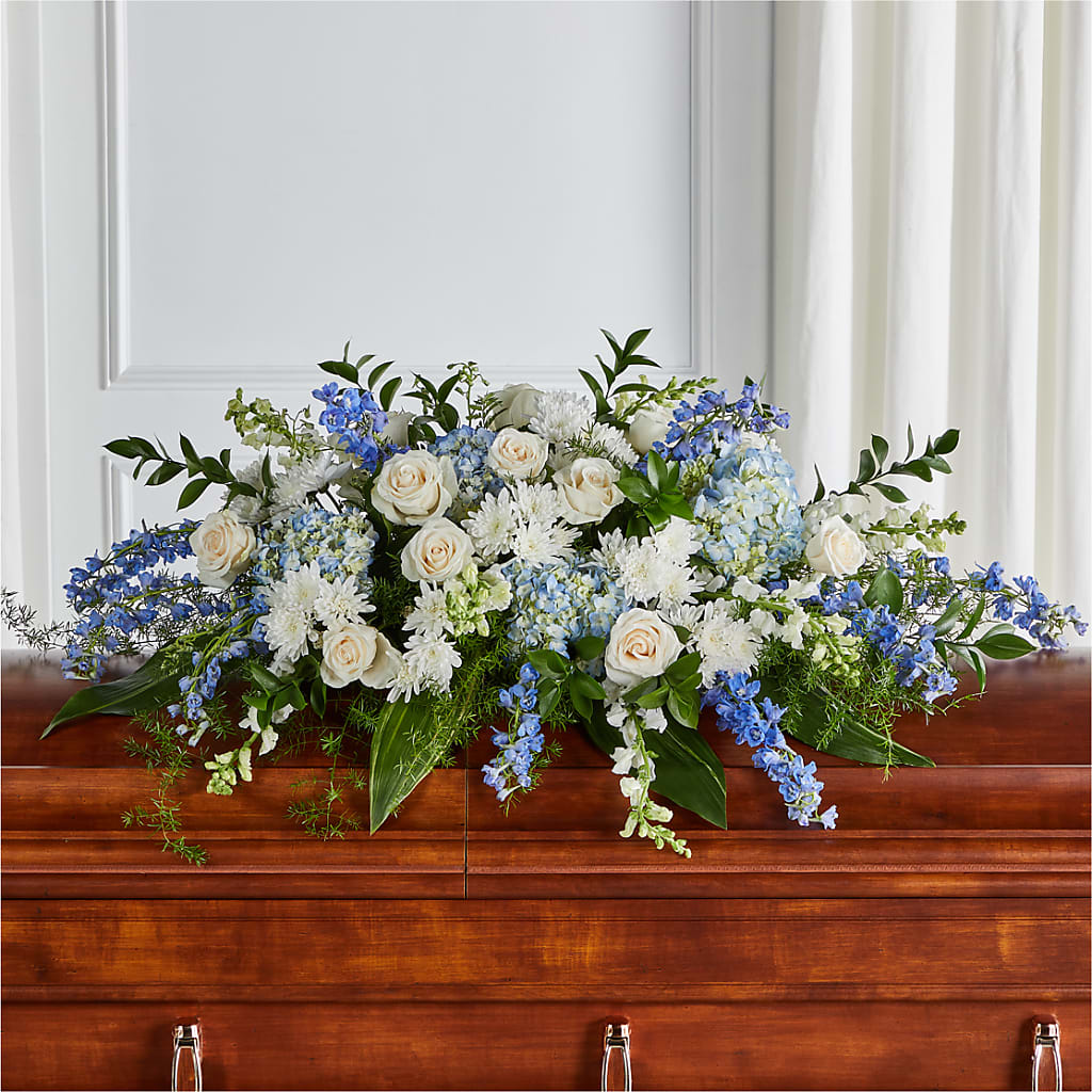 Timeless Essence Casket Spray – Green Room Flowers Llc, Tucson AZ