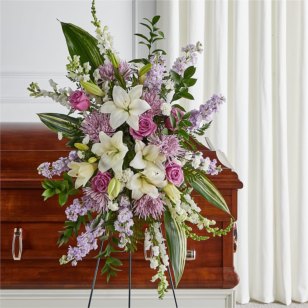 Grateful Hearts Standing Spray – Green Room Flowers Llc, Tucson AZ