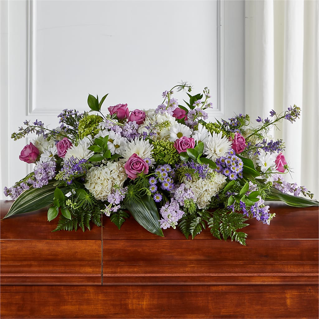 Meadows of Serenity Casket Spray – Green Room Flowers Llc, Tucson AZ