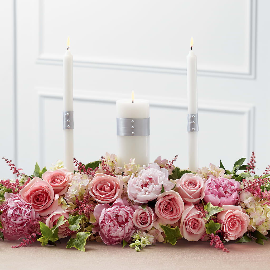 Worldwide Romance Unity Candle Arrangement – Green Room Flowers Llc, Tucson AZ