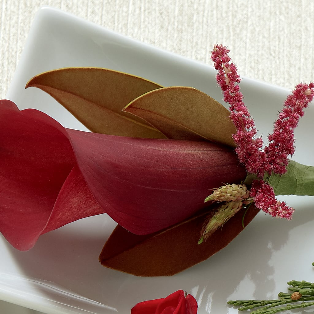 Red Calla Boutonniere – Green Room Flowers Llc, Tucson AZ