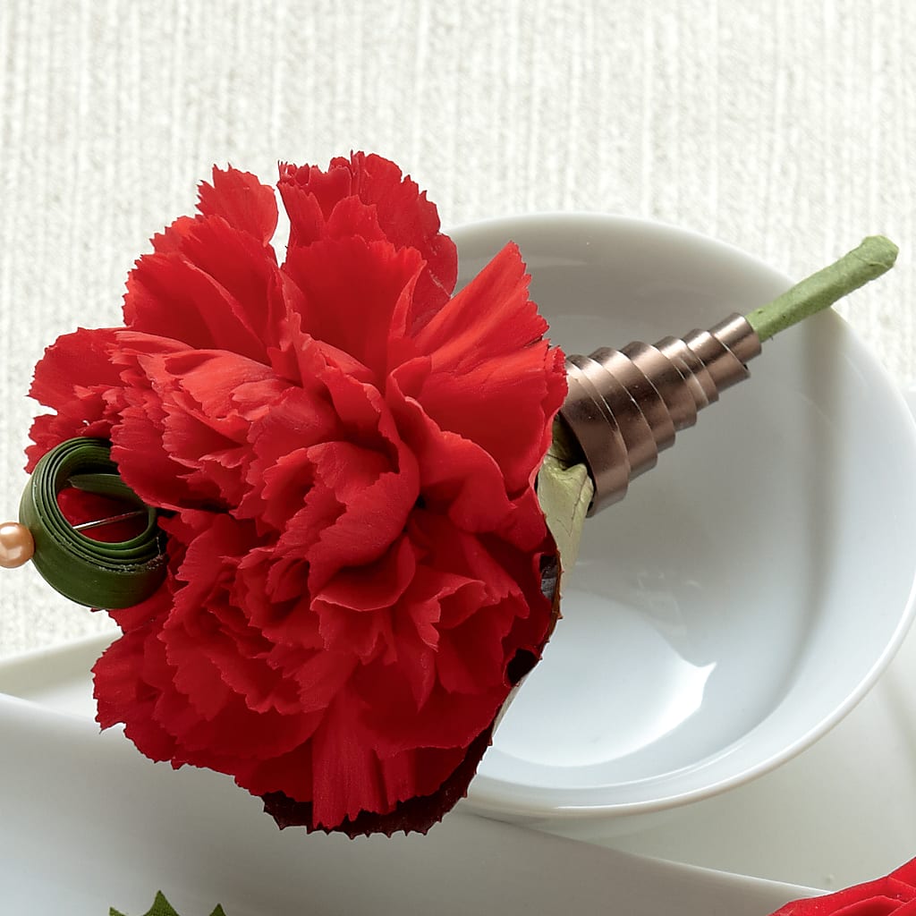 Red Carnation Boutonniere – Green Room Flowers Llc, Tucson AZ