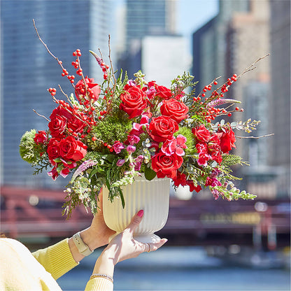 Big Red Bow Bouquet –  Green Room Flowers Llc, Tucson AZ
