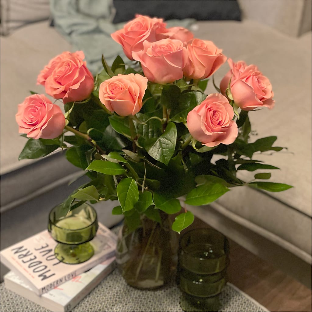 Long Stem Pink Rose Bouquet –  Green Room Flowers Llc, Tucson AZ