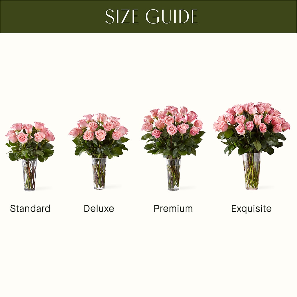 Long Stem Pink Rose Bouquet –  Green Room Flowers Llc, Tucson AZ