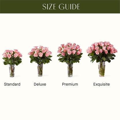 Long Stem Pink Rose Bouquet –  Green Room Flowers Llc, Tucson AZ