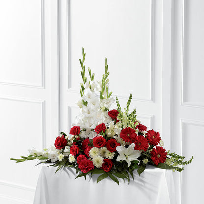 Crimson & White Arrangement –  Green Room Flowers Llc, Tucson AZ