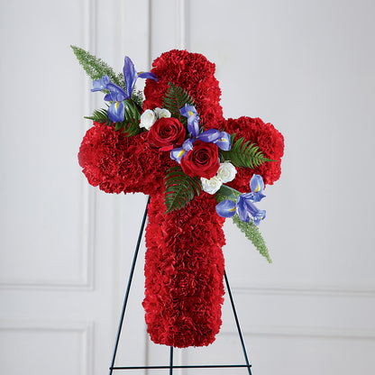 Faithful Hero Floral Cross –  Green Room Flowers Llc, Tucson AZ