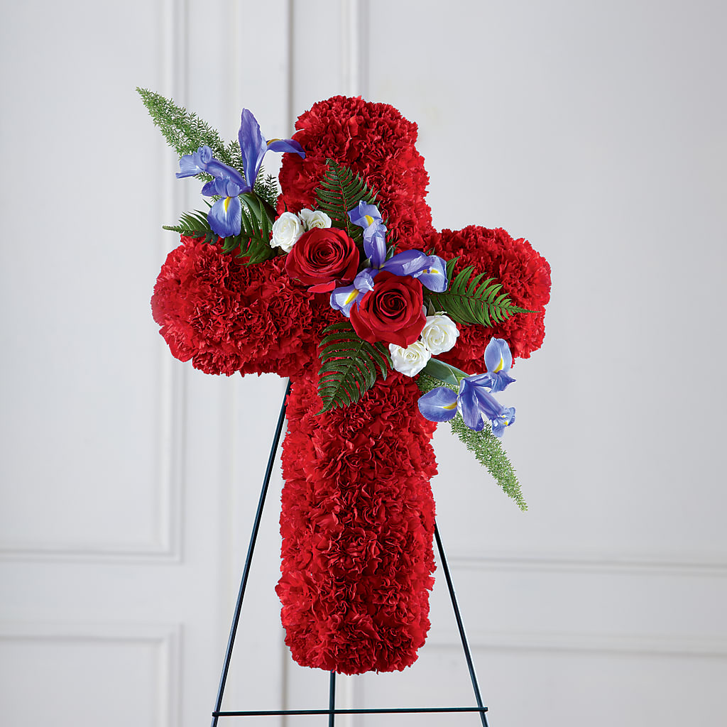 Faithful Hero Floral Cross –  Green Room Flowers Llc, Tucson AZ