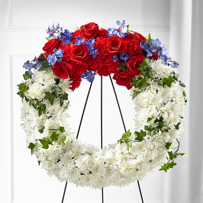 Patriotic Passion Wreath –  Green Room Flowers Llc, Tucson AZ