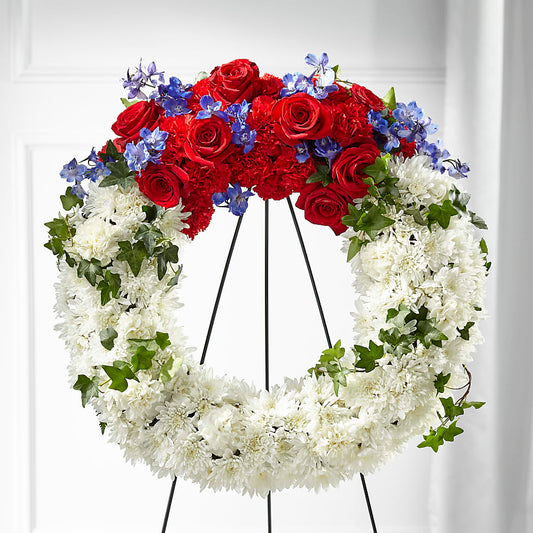Patriotic Passion Wreath –  Green Room Flowers Llc, Tucson AZ
