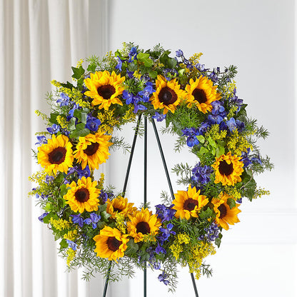 Bright Rays Wreath –  Green Room Flowers Llc, Tucson AZ