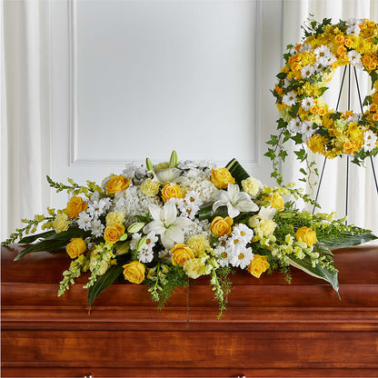 Golden Harmony Casket Spray –  Green Room Flowers Llc, Tucson AZ