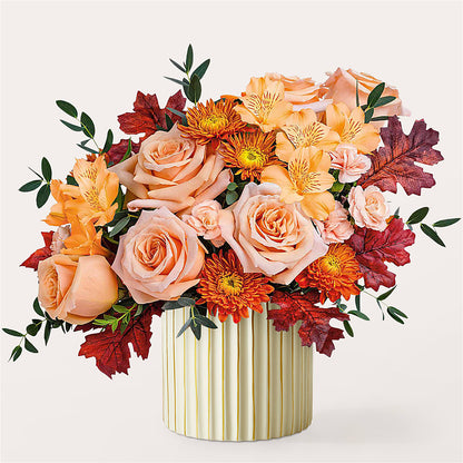 Spiced Latte Bouquet with Ivory Vase –  Green Room Flowers Llc, Tucson AZ