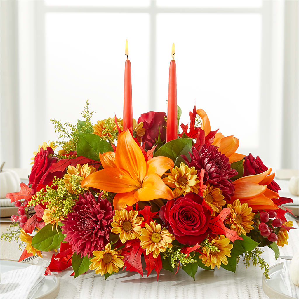 Autumn's Embrace Centerpiece –  Green Room Flowers Llc, Tucson AZ
