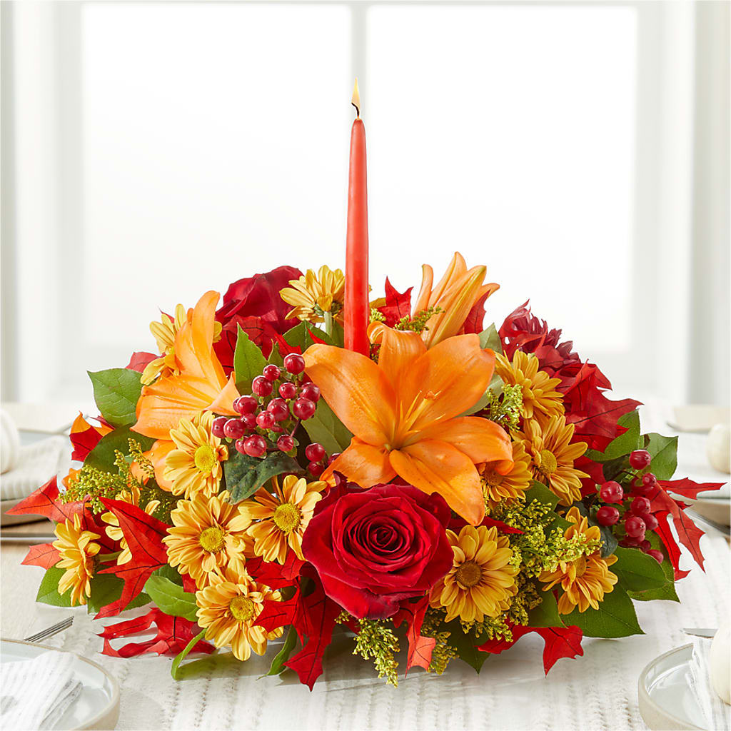 Autumn's Embrace Centerpiece –  Green Room Flowers Llc, Tucson AZ