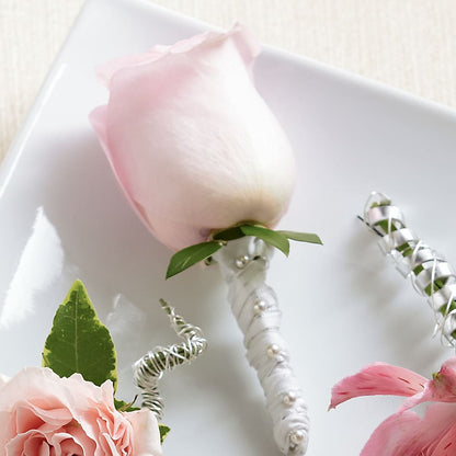 Pink Rose Boutonniere –  Green Room Flowers Llc, Tucson AZ