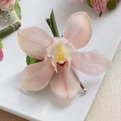 Pink Cymbidium Boutonniere –  Green Room Flowers Llc, Tucson AZ