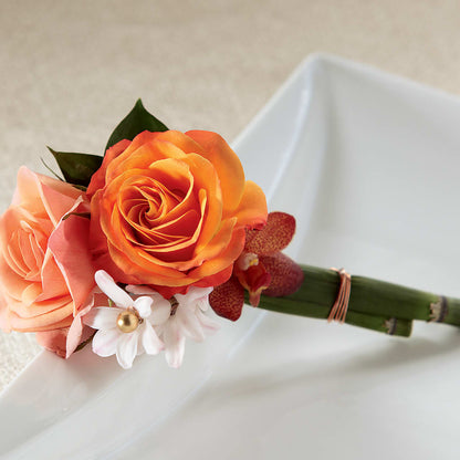 Sunset Dream Boutonniere –  Green Room Flowers Llc, Tucson AZ