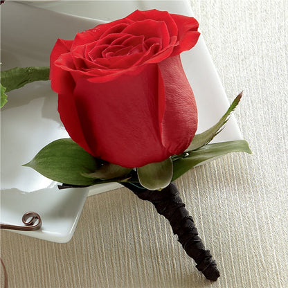 Red Rose Boutonniere –  Green Room Flowers Llc, Tucson AZ